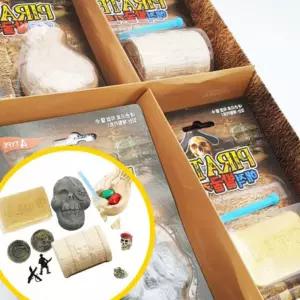 과학 교재 세트 발굴 스톤 4개 묶음 중등 초등 놀이 헤베크로노스완구 키트 해적 보물 랜덤