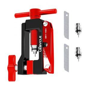 저스사이클링 자전거 유압 디스크 브레이크 호스 라인 커터 및 니들 바브 드라이버 도구, 시마노와 호환되는 절단기, SRAM 호스, 예비 블레이드 2개와 밀침 바늘 포함