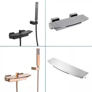 욕조 폭포 수전 인테리어 인테리어 콘솔 측면 샤워기