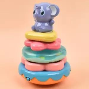 코끼리 뮤직 링쌓기 96101a 동물 소리 플레이 컬러 스테킹 탑쌓기 소근육 손감각 발달 완구쌓기 쌓기 걸이