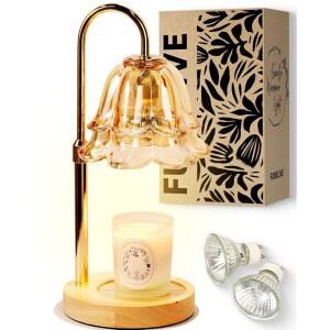 타이머 디밍 가능한 펀슬라이브 플라워 캔들 워머 램프, 여성 엄마를 위한 생일 선물, 워밍 라이트 높이 조절 가능, 병 향 캔들을 왁스 멜트 워머, 집들이용 램프