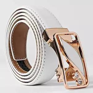 골드 화이트 여성 벨트 청바지 버클 자동