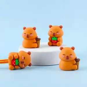 냠냠냠 카피바라 연필깎이-24EA수동깍이 휴대용이 어린이문구 선물 달란트시장 단체 미니이 깍이 학생이 용