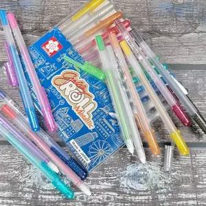 사쿠라 1.0mm 젤잉크볼펜 겔리롤 Metallic 12색세트 젤볼 학습용 젤펜 스퀴시 캐릭터 캐릭터젤 팬시 젤리