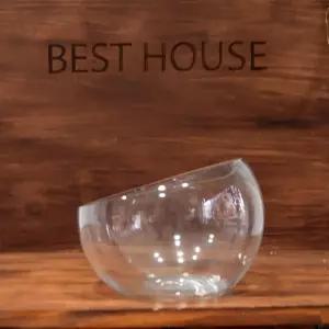 유리화분 화병 수반 N1613 (사선반원) 16x13cm꽃병 원예용품 홈가드닝 미니 인테리어 디자인