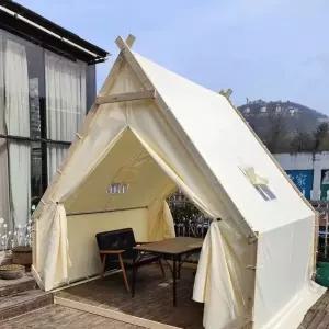 천막 몽골 텐트 카페 삼각 캐노피 오두막 방수 글램핑