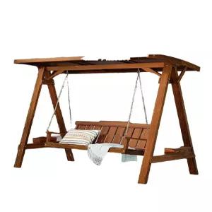 야외용 스윙벤치 의자침대 그네 카페 원목 흔들 2인용