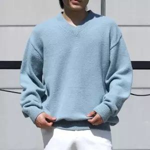 남자 앙고라 니트 모헤어 브이넥니트 (12356057A)