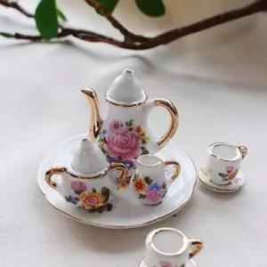 글로리아 미니어처 찻잔세트귀여운 장식소품 어쳐 귀여운인테리어 귀여운 북유럽 어엔틱 스타일 빈티지 특