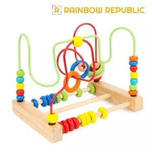PV 레인보우 코스터롤러놀이 어린이롤러 롤러장난감 원목롤러 나무롤러 롤러교구 끼우기