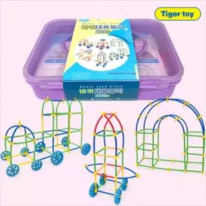 h05 바퀴대롱블럭328p두뇌발달블록 창의 선물용 어린이 어린이날 놀이 만들기 발통 조립