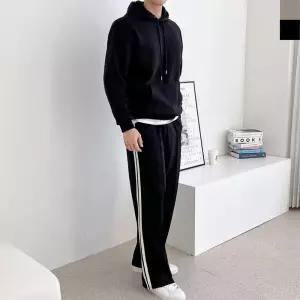 남자 오버핏 후드티 트랙 팬츠 세트 예쁜 패션 웨어상하 일자바지 와이드 커플 오버 후드 트레이닝