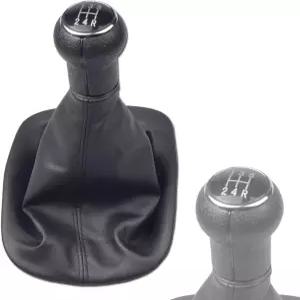 카쿨코멘 수동 자동차 기어 변속 노브 레버 게이터 부트 커버(1997-2005) B5 B5.5 (블랙-5 스피드)