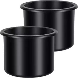 WJIAAA 컵 홀더 인서트 자동차용 팩 2개 RV 보트 카 카우치 골프 카트용 범용 플라스틱 오목 용기 블랙