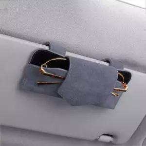 [원오안전] 차량 자동차 선글라스 스웨이드 차량용 클립 선바이저 웨스턴   (본품)