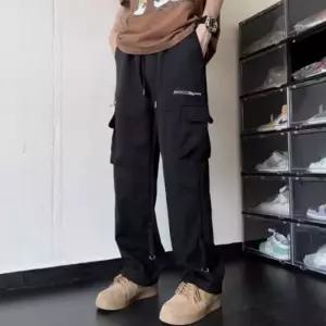 남자바지 패러스 지퍼 카고 와이드 드팬츠카모조거 남성 가을 낚시