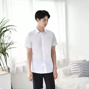 교복몰 남자 화이트 스판 반팔 셔츠 학생복여름 하복 흰색 남학생 남방 학교 남성