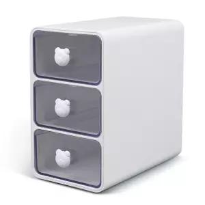 시스맥스 3단 미니미 소품함 사각 서랍형 문구 수납필기구정리함 보관함 다용도 학용품함 책상위 사무 데스