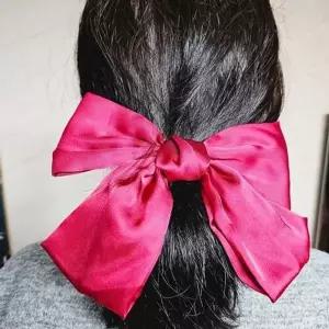 왕리본머리핀 2컬러 연주회 리본 자동헤어핀