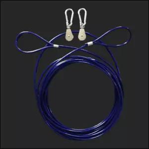 국산 코팅 와이어 6mm 10M 와야 애견 리드줄 빨래산책줄 체인 대형견 강아지용품 개줄 리드