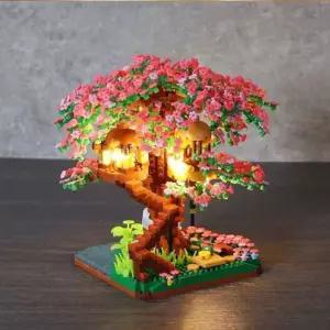 LED 벚꽃 블럭 플라워 DIY 인테리어 조명블록무드등 무드등 나무 미니 사쿠라 마이크로 조립 만들기