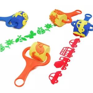 중형 유니크 EVA 롤러세트스탬프 스템프 물감놀이 미술 어린이도구 다양한모양 찍기