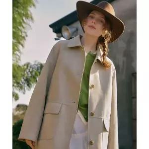 SPAO 신세틱레더 여성 스웨이드 하프 코트 SPJLG12W15