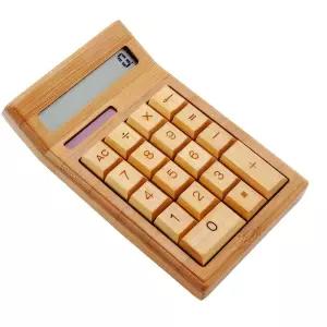 태양광 대나무 원목 우드 계산기 일반 사무용 업소용 회계 사무실 세무사실 회계사 가게 탁상용 재무용 시