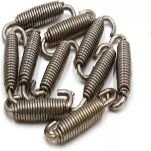 uxcell 10pcs 실버 톤 모터사이클 배기 파이프 머플러 스프링 회전 고리