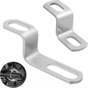 YBEATY 2팩 오토바이 배기 브래킷 Z 모양 머플러 장착 클램프 스탠드 소음기 파이프 고정 클립 원형 밴드