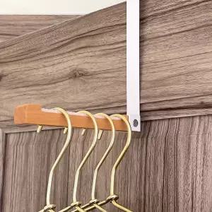 스틸우드 접이식 도어행거 방문걸이 후크 화이트옷 옷걸이 무타공옷 무타 후크옷 행거 수납 가방 도어훅 수