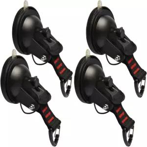 후크가 달린 튼튼한 흡입 컵 앵커 고정이 가능한 캠핑 타이 다운 RV 보트 창문 방수포 액세서리를 위한