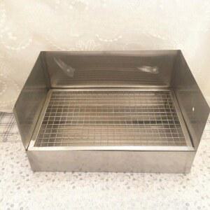 토끼 화장실 대형 스텐 배변통 애완 사각 청소 거름망 배변 배설물 소동물 반려