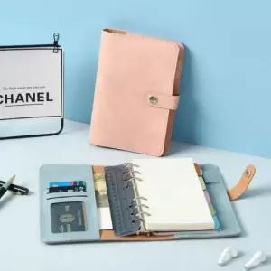 다이어리 학교 마카롱 가죽커버 일정정리 노트북 A6