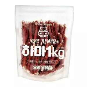 강아지 오리말이 우유껌 1kg 1P 영양 고기껌 개껌