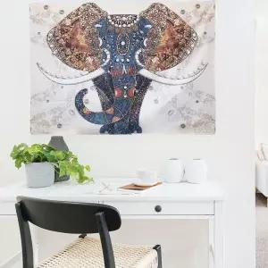대형 패브릭 포스터 코끼리 M아트 벽장식 홈갤러리 인테리어 집꾸미기 분위기전환 데코 소품 고리 게포함