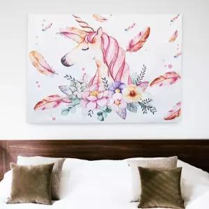 대형 패브릭 포스터 유니콘 M아트 벽장식 홈갤러리 인테리어 집꾸미기 분위기전환 데코 소품 고리 게포함