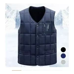 남성 앞포켓 다운면 패딩 경량 겨울 방풍 기모 조끼 데일리 남자