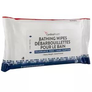 Cardinal Health 헤비 웨이트 목욕 물티슈, BTHWPHU, 무향, 19.8 x 19.8cm(7.8 7.8인치), 물티슈 8개 24