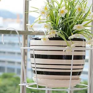 원형 철재 화분걸이 화이트 인테리어화분받침 다이 선반 흙받이 물받이 화분틀 철제 화분대 받침대