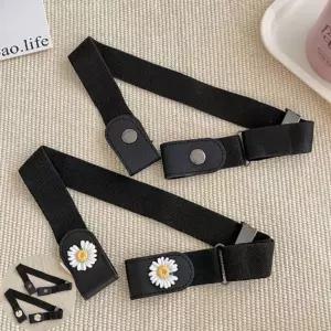 무버클 여성허리포인트 허리띠밴드 블랙 고무줄벨트