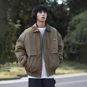 배색 카라 블루종 포켓 따뜻한 소재 캐주얼 트랜디가을점퍼 남자아우터 잠바 남성 바람막이 후드집업 아노