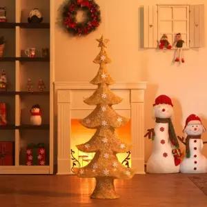 입체 아트 철제 트리(옐로우)노랑 인테리어 장식 장식용 겨울 크리스마스 소품 노란색