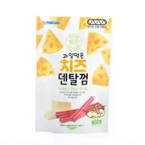 강아지치즈 개껌 과일먹은 치즈덴탈껌 딸기 100g