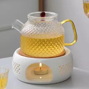 카페 도자기 티워머 포트 캔들 선물 푸드 가정용 호텔용 다기 식당 팟워머 다관 보온주전자 내열유리 커피