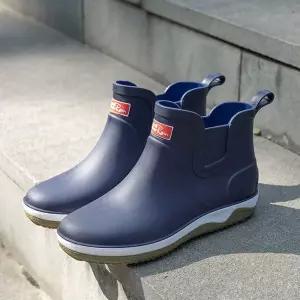 남자 캐주얼 스타일 심플 가벼운 레인부츠 장화물질 남성슈즈 남성용 숏부츠 낚시