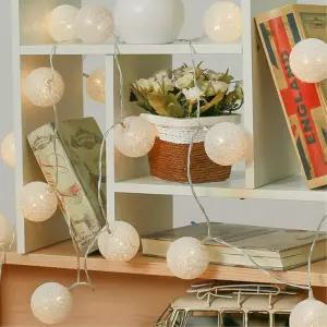 비타리토 LED 30구 코튼볼 USB 실버전구 트리장식크리스마스 조명 인테리어 GTF59206 그물