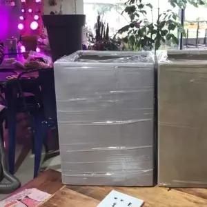 모던 수지 마블정사각 실버 23x23x32cm 화분수공 디자인 인테리어 심플한 꽃화분 화초 주물럭 예쁜 감성