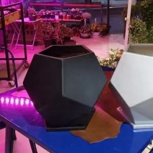 모던 수지 오각 블랙 30x31cm 화분예쁜 옹기 감성 심플 심플한 인테리어 토기 도기 흙화분