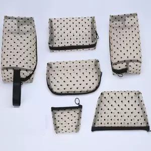 빠띠라인 아이보리 망사파우치 6종 세트여성치 파우치 매쉬치 화장품소품 메이크업박스 치세트 여행치 용치